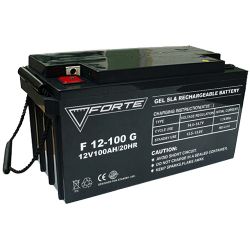Аккумуляторная батарея FORTE F12-100G + Клемма 125х26х3